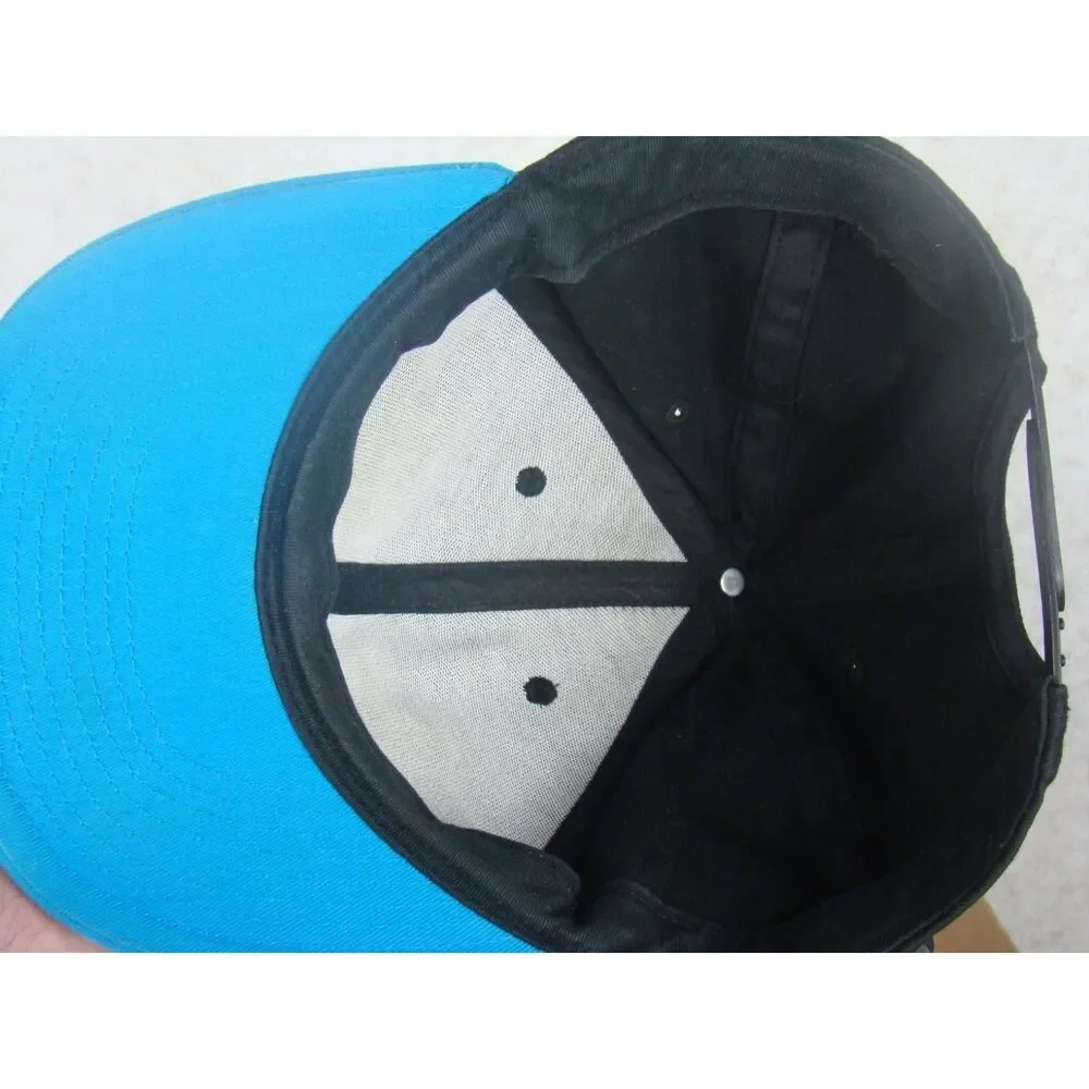 Orage Baseball Hat Cap Black Blue Snapback Flat Brim EST 89 Outdoor Casual